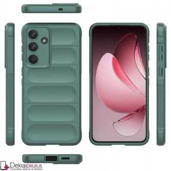 Magic Shield guminis dėklas su kameros apsauga - žalias (Samsung Galaxy S25 Fe)